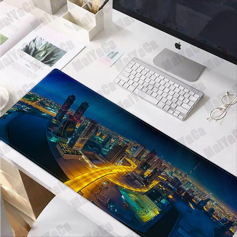 

MaiYaCa Top Quality Neon city night view Gaming Player desk laptop Rubber Mouse Mat Free Shipping Large Mouse Pad Keyboards Mat