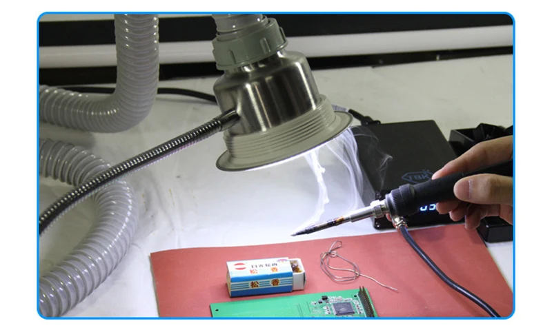 Антистатический прибор для всасывания дыма Ремонтное освещение курения