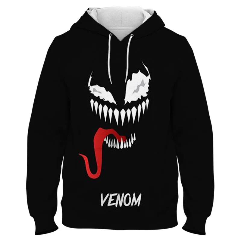 Толстовка Venom детская весенне-осенняя Новая модная мужская толстовка с 3D принтом