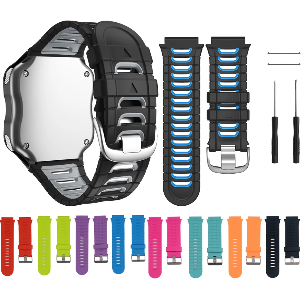 Ремешок силиконовый для наручных часов Garmin Forerunner 920XT спортивный браслет бега