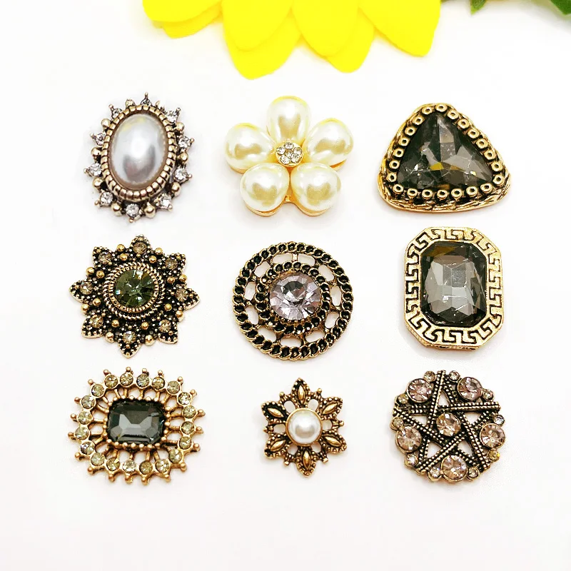 

NewVariety of mixed five-pointed star handmade diy shoes gift bow shiny rhinestone headwear apparel material package accessories