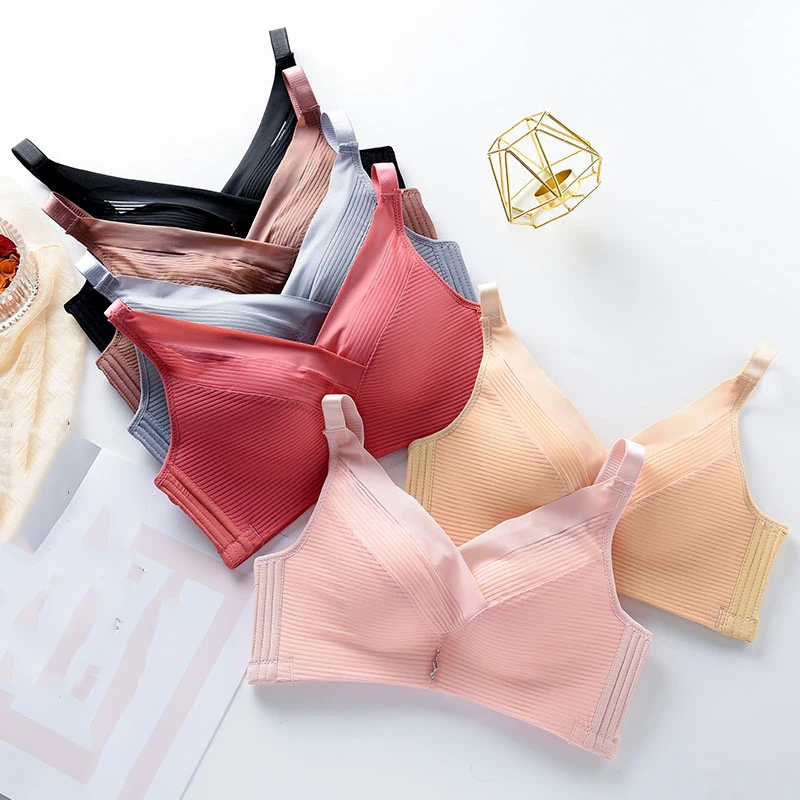 

Women Wide Straps Underwear Solid Color 3/4 Bra Lace Bra Sexy Push Up Lingerie Wire Free Bras for Lingerie Plus Size Womens