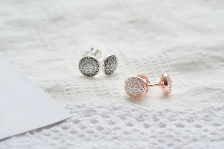 

New 925 Sterling Silver Pave Stud Earrings, Unique Design ever Stud Earrings Women Jewelry