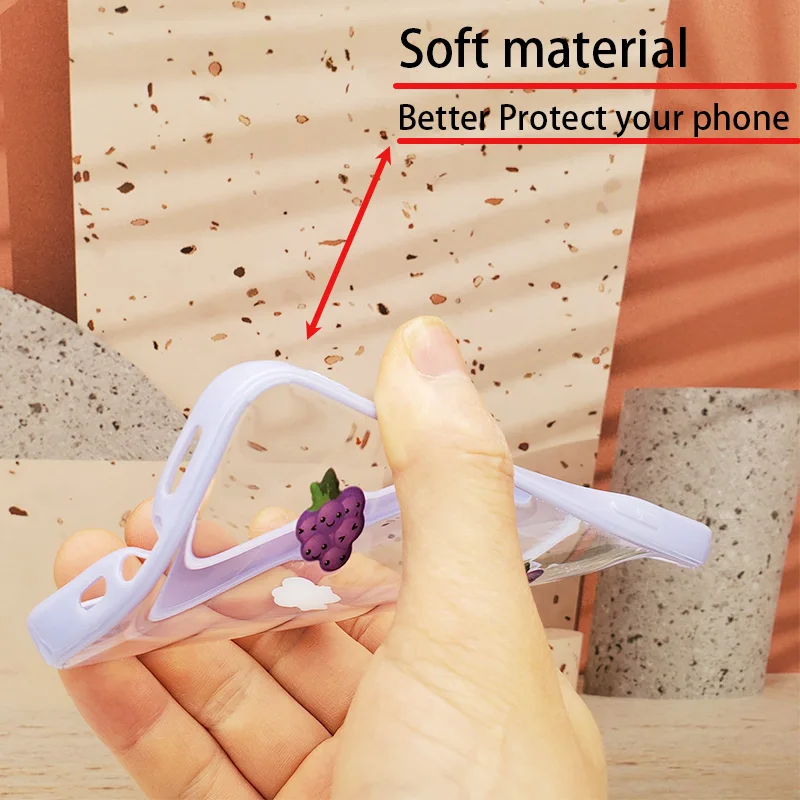 

Huawei Honor 9 10 20 Pro V30 Cute Fruits Epoxy Phone Case Back Cover For Honor 20 Honor20Lite Honor8s Shockproof DIY For Girls