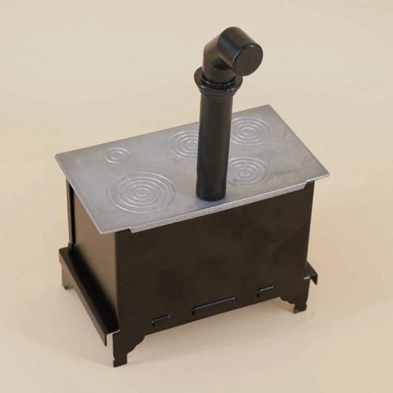 Мини кастрюля с имитацией железа и длинной дымовой трубой для украшения