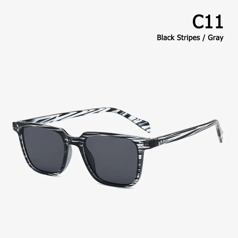 C11 Black Stripes JackJad, модные крутые солнцезащитные очки NDG, квадратные, винтажные, с заклепками, в два точки, фирменный дизайн, солнцезащитные очки Oculos De Sol 3246 - Цвет линз: C11 Black Stripes