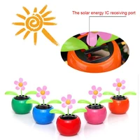 2020 newfashion solar powered dancing flower toy office desk car decor funny electric toys for kids christmas gift solar toy