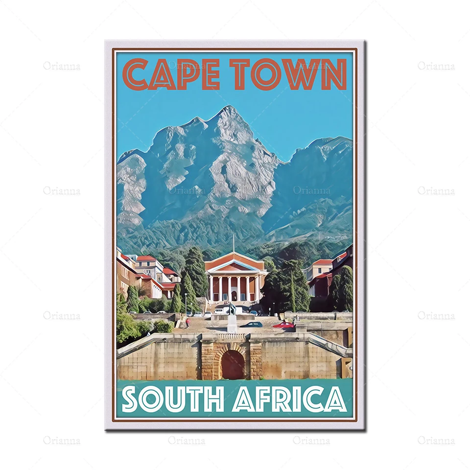 Ретро винтажный стильный постер для путешествий в Кейптаун Южная Африка
