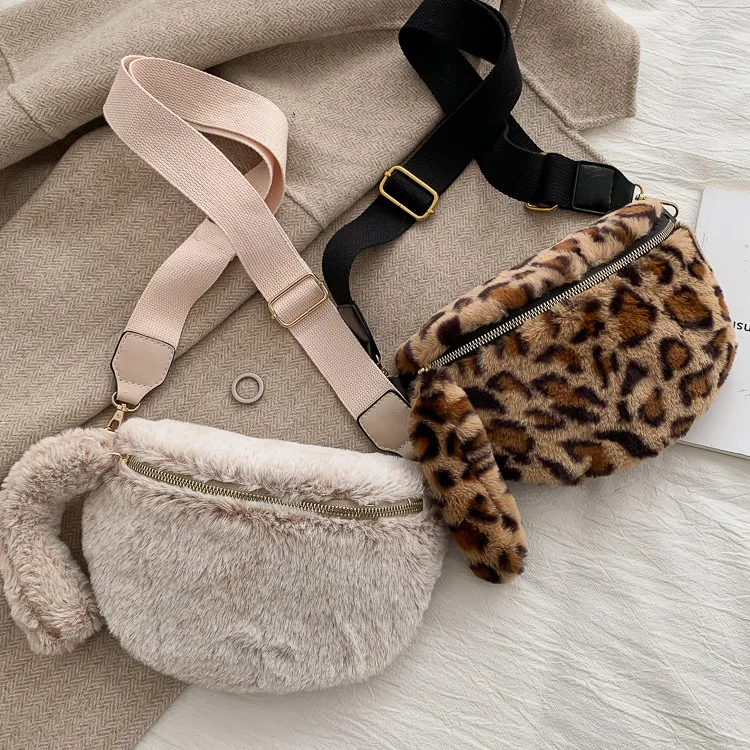 Новинка 2019 Корейская зимняя меховая сумка из натурального меха нагрудная через