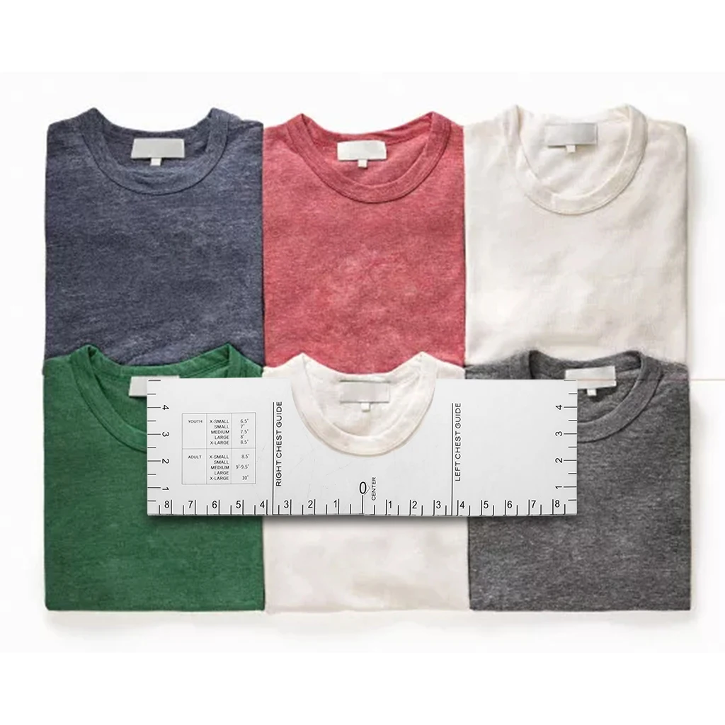 

Folding T-shirt ruler,Tee Ruler Guide for Applying Vinyl and Sublimation Designs On Shirts with Size Chart, Fashion Men/