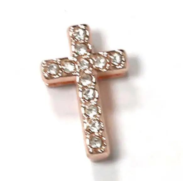 rose gold Смешанный дизайн 10 мм слайды Подвески подходят на нержавеющая сталь Хранитель сетки браслет DIY женские ювелирные изделия 5 шт./партия - Окраска металла: rose gold