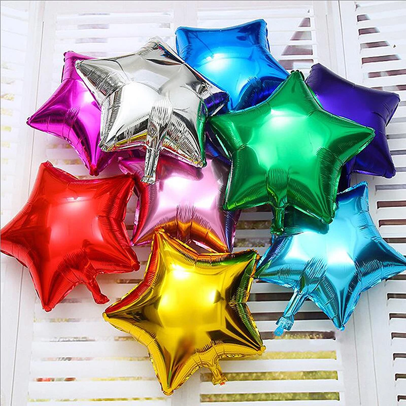 

18inch Gold Silver Pentagram Foil Balloons Wedding Festival Birthday Decoration Party Layout Aluminum Film Balloon Wholesale