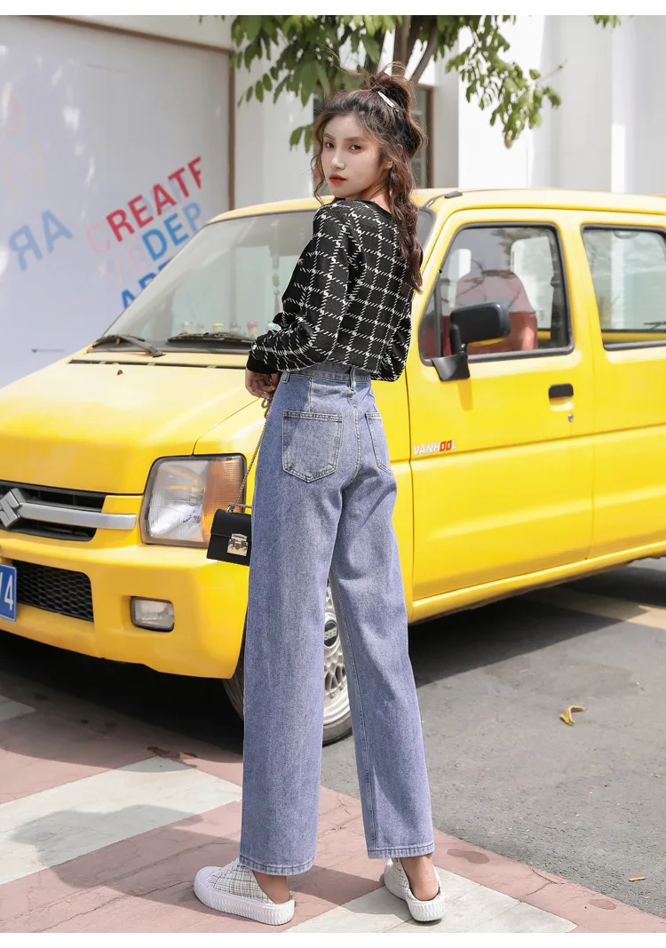 Женские весенние повседневные свободные широкие джинсовые штаны джинсы для