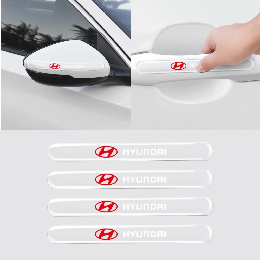 

Car Transparent Bumper Sticker Rearview Mirror Door Handle Protective Cover For HYUNDAI Solaris ix35 i20 i40 Tucson CRETA Santa