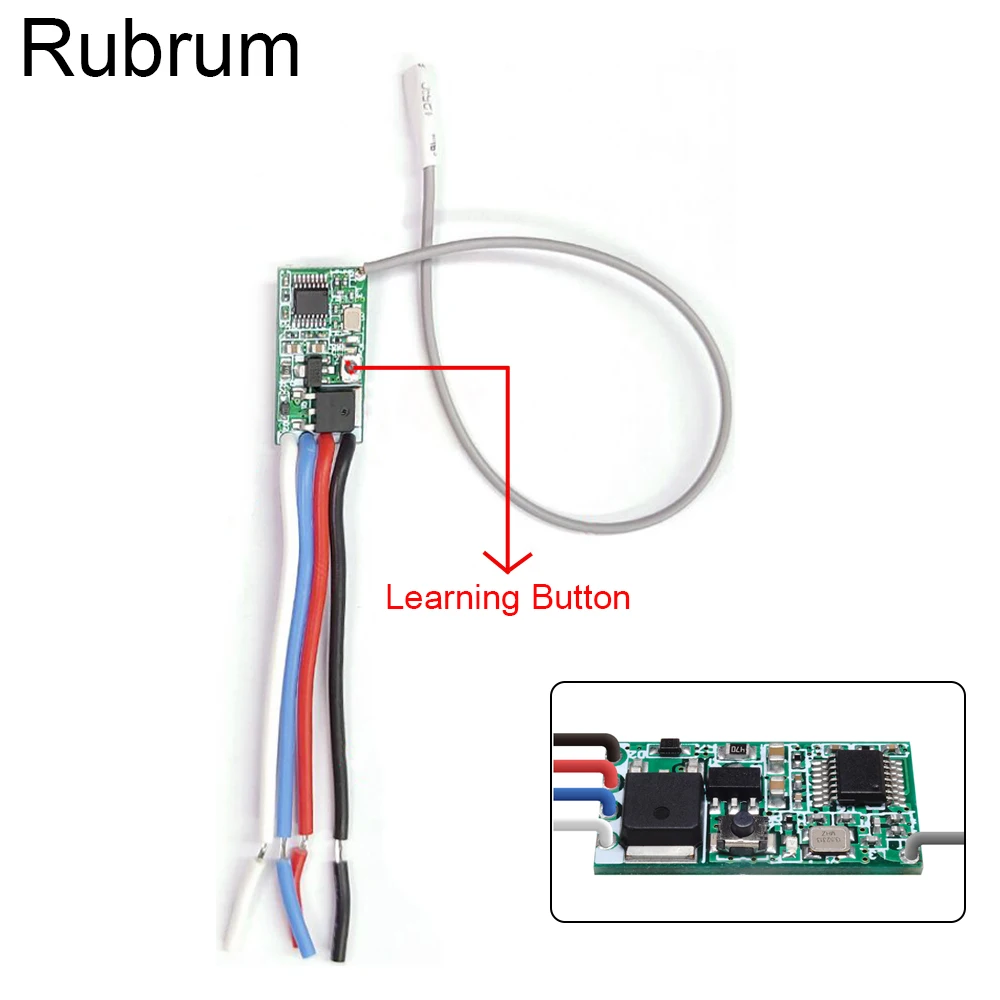 Rubrum беспроводной 433 Mhz DC 3 6 V 24V 12V пульт дистанционного управления 1 CH RF релейный