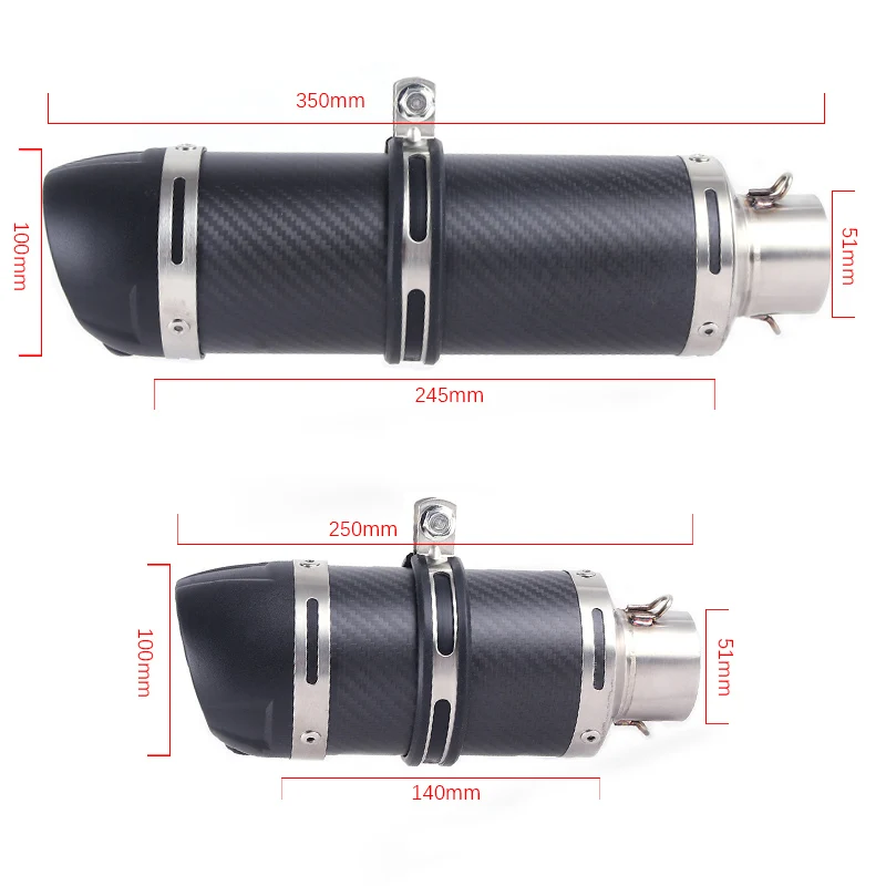 

Motorcycle Exhaust Muffler Full System middle pipe Slip-On For Kawasaki Z250 2008-2015 Ninja 300 2013-2016 Ninja 250R 2008-2017