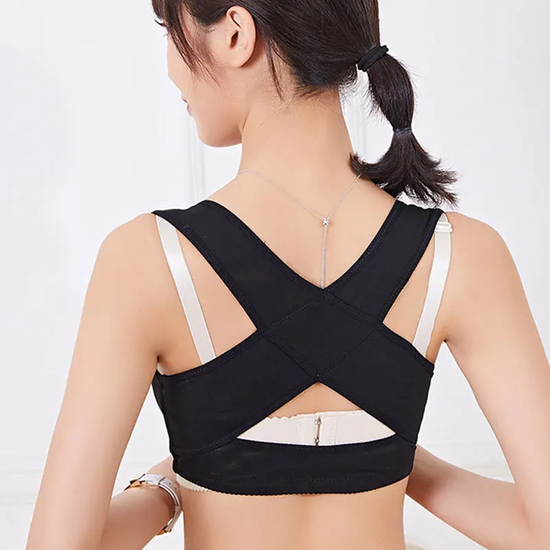 Женский Регулируемый эластичный пояс для поддержки спины Корректор осанки груди