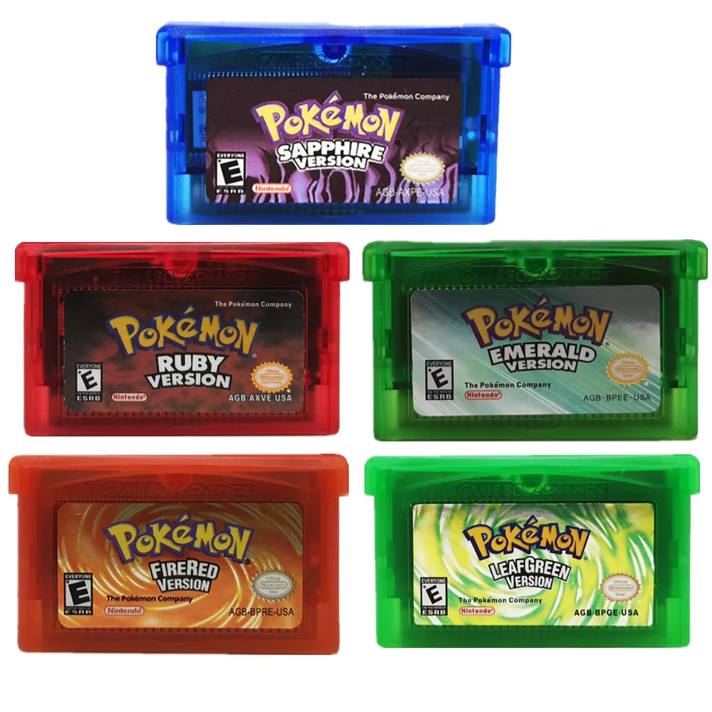 Cartucho de juego de Pokemon de zafiro Esmeralda, tarjeta de consola NDSL GB GBC GBM GBA SP en idioma ingl&eacute;s-0