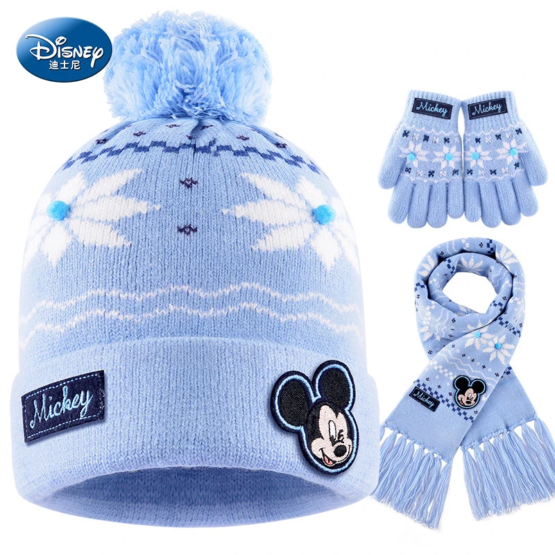 3 шт./комплект детский вязаный шарф-перчатки с Микки-Маусом | Мать и ребенок