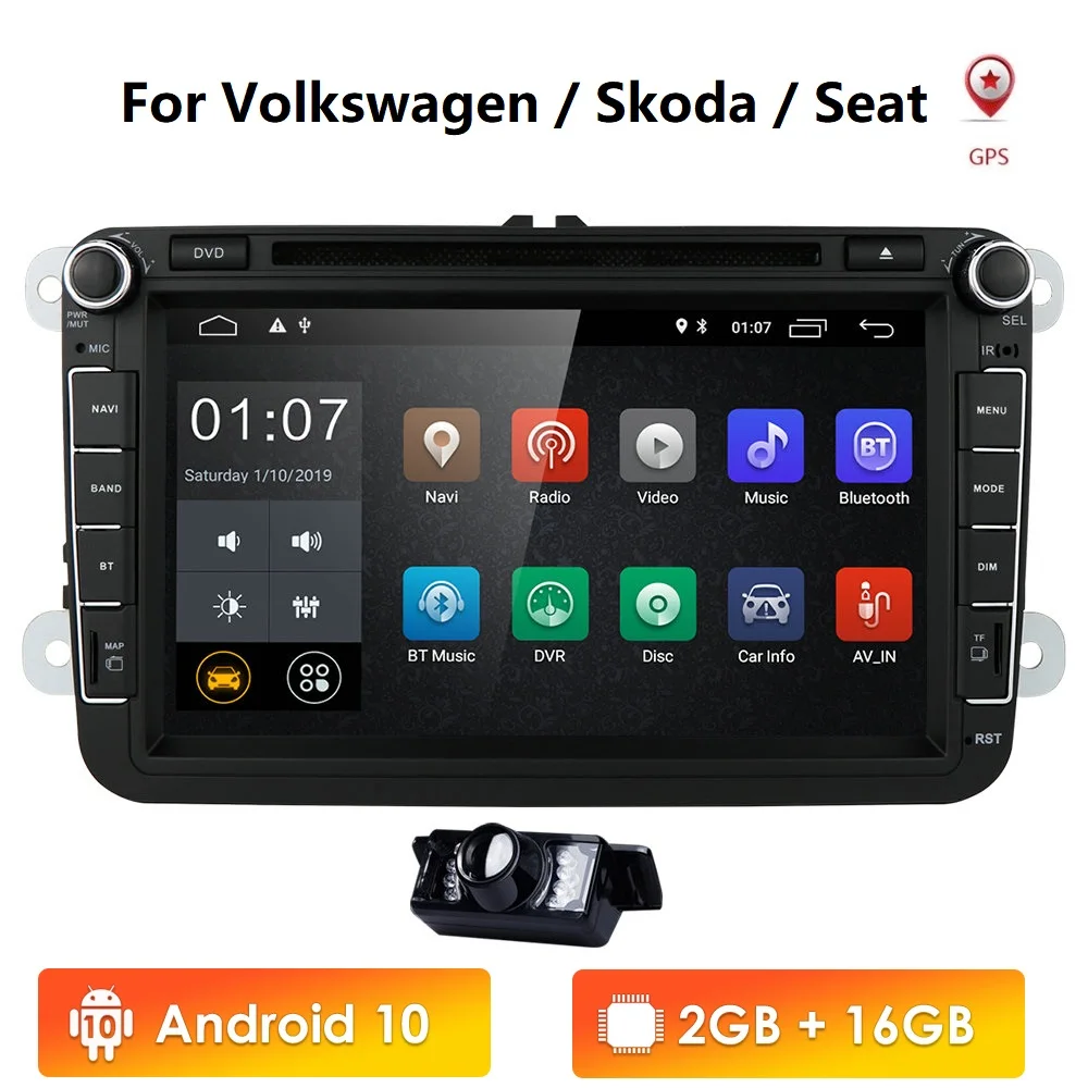 2DIN Android автомобильный dvd для vw passat b7 b6 golf 5 tiguan polo octavia rapid fabia мультимедийный gps плеер