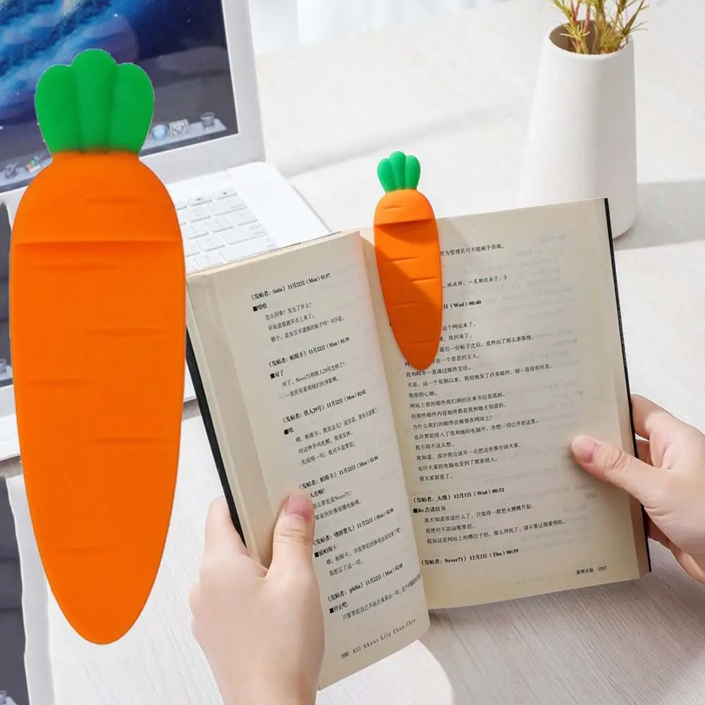 

Симпатичная Закладка в виде моркови, Мультяшные 3D стерео закладки для книг для детей, украшение «сделай сам», подарок, школьные принадлежно...