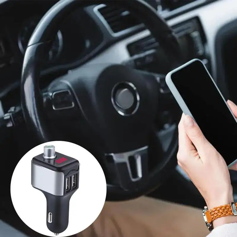 

Car Bluetooth Wireless FM Transmitter USB Charger Aux Color Hands-free Black MP3 Adapter