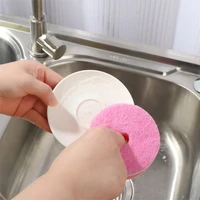 kitchen wash dishes sponge sponge brush tableware dishwashing sponge round shape flower scouring pads