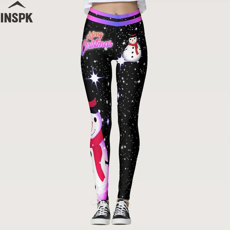 

INSPK Women Yoga Pants Santa Stretch Leggings Seamless Elasticed Leggings Sport Women Fitness Gym Training Clothing 2020 New