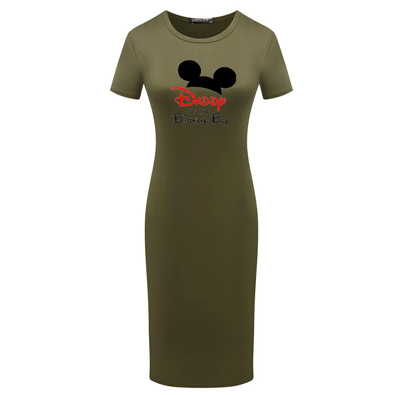 

2021 Minnie Mickey Dress Women Bodycon Print Short Sleeve Plus Size Summer Cute Party Sexy Pencil Dress Casual Fashion Dresses