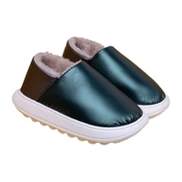 slippers women winter 2020 new trend hit color couple cotton slippers home down cloth waterproof warm cotton dhoes men