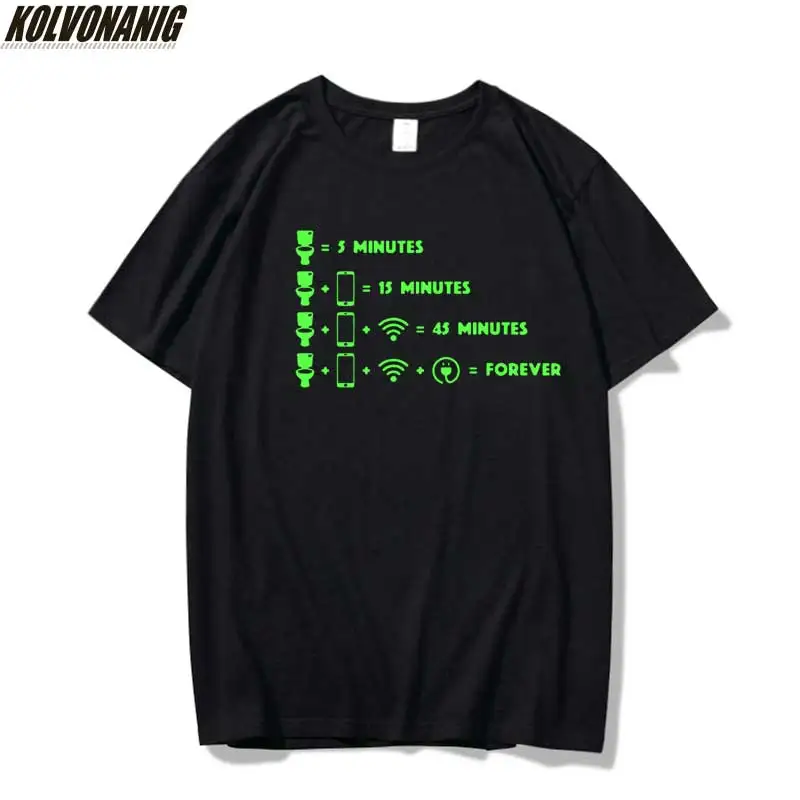 Туалет Break Wi Fi гик Nerd ленивый Графический Забавный 100% хлопковая футболка для