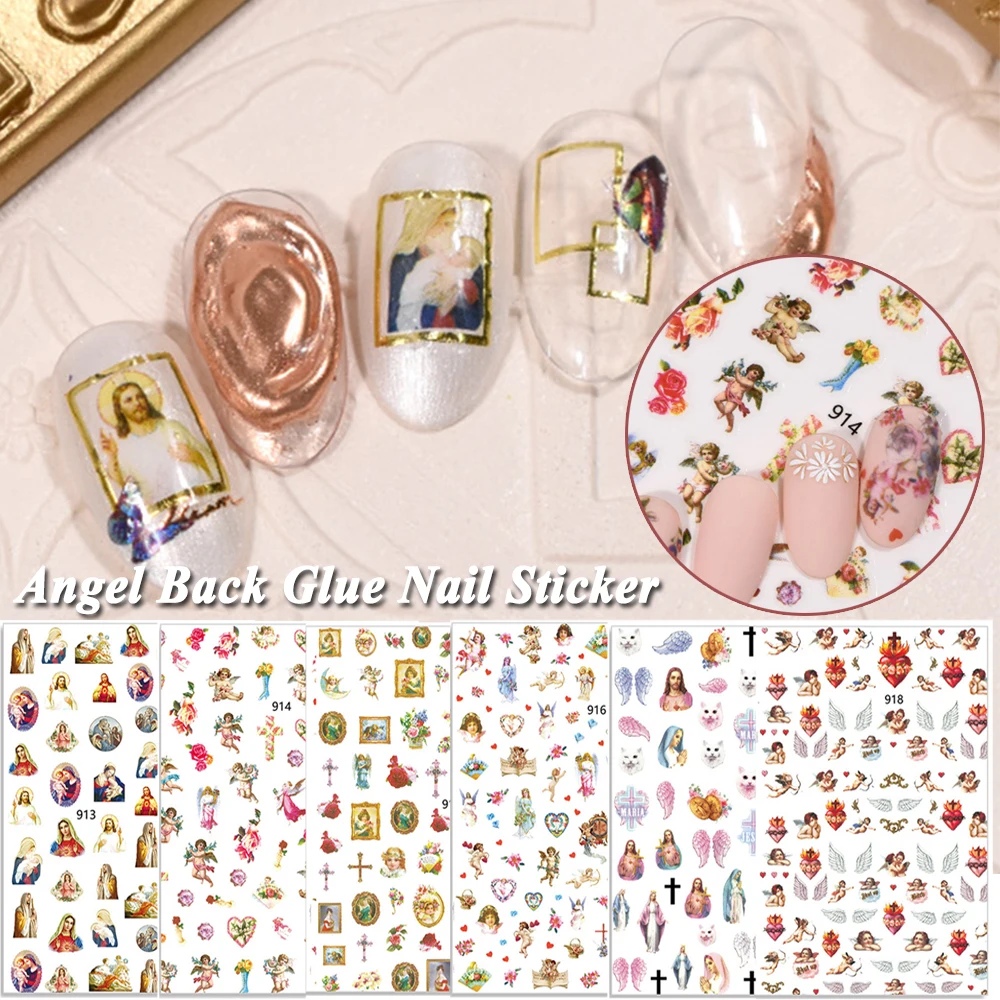 

DIY Angel Cupid 3D Back Glue Nail Decals Nail Art Decoration Nail Tool Nail Ornament Back Glue Self Adhesive Nail Stickers