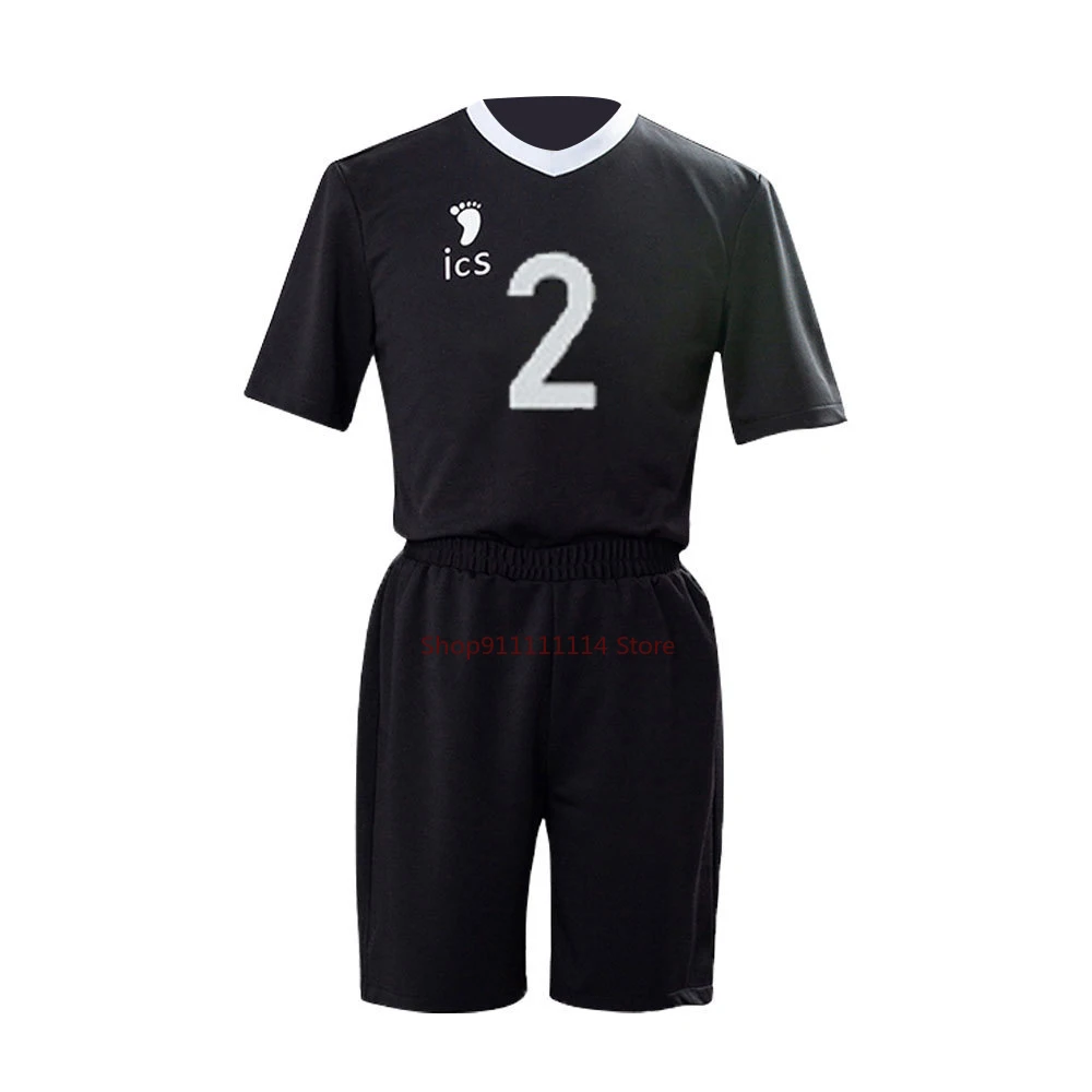 Хайкью! Костюм черного костюма Haikyuu Miya Atsumu Inarizaki High School Uniform Cosplay Volleyball Jersey Sportswear Carnival Party.