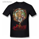 Футболка с аниме Семь смертных грехов, модная футболка с принтом Nanatsu Melioda, топы, футболка в стиле хип-хоп