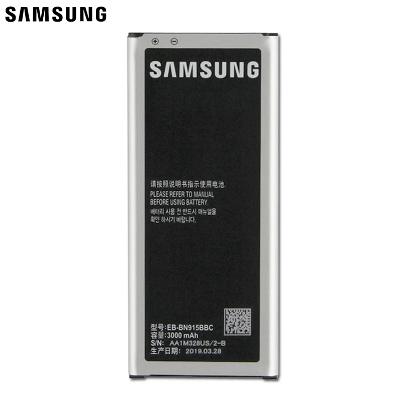 Оригинальная батарея Samsung EB-BN915BBE для GALAXY Note Edge N9150 N915FY N915D N915F N915K N915L N915S G9006V SM-N915G EB-BN915BBC