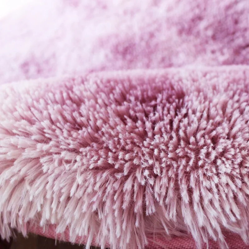 Пушистый круглый розовый фиолетовый ковер ковры для гостиной Декор