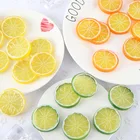 10 шт 5 см ПВХ искусственные фрукты моделирование Лимон Оранжевый ломтики Рождество украшение в виде фруктов Кухня Свадебные поддельные Декор лимон
