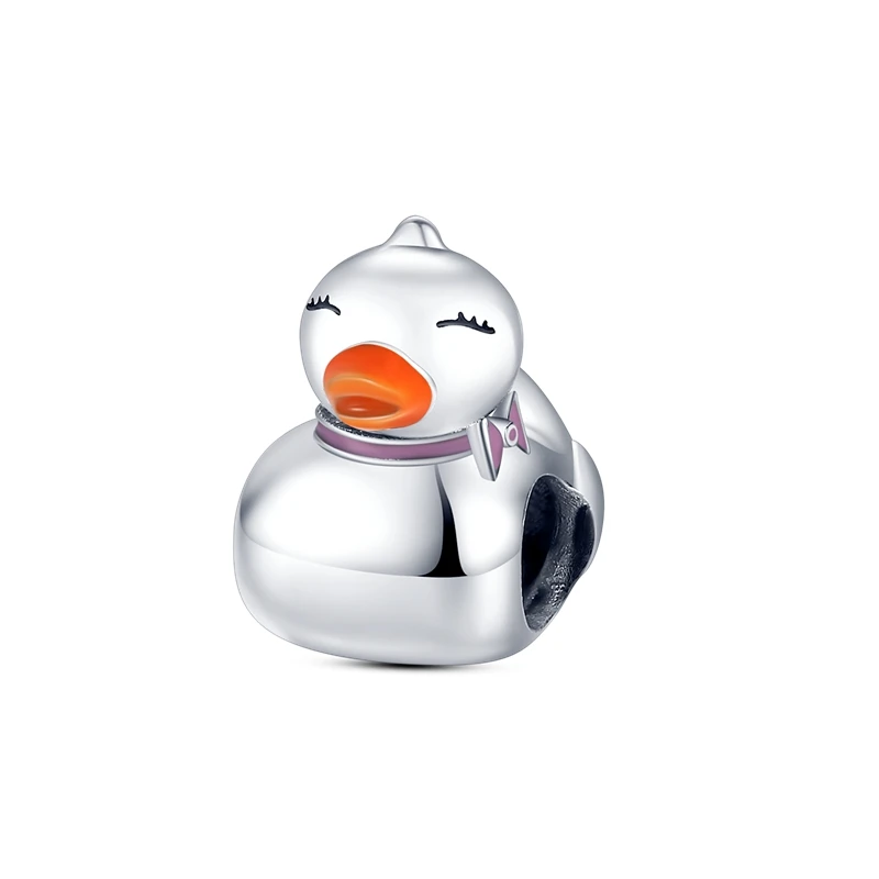 

plata charms of ley 925 Silver Classic Mrs.Duck Charms Beads Fit Original Pandora Bracelet For Women Making Jewelry Gift