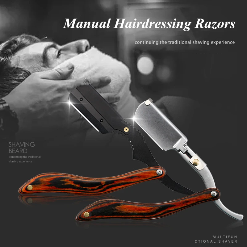 Ручной держатель для бритвы деревянная ручка бритва скребок из нержавеющей