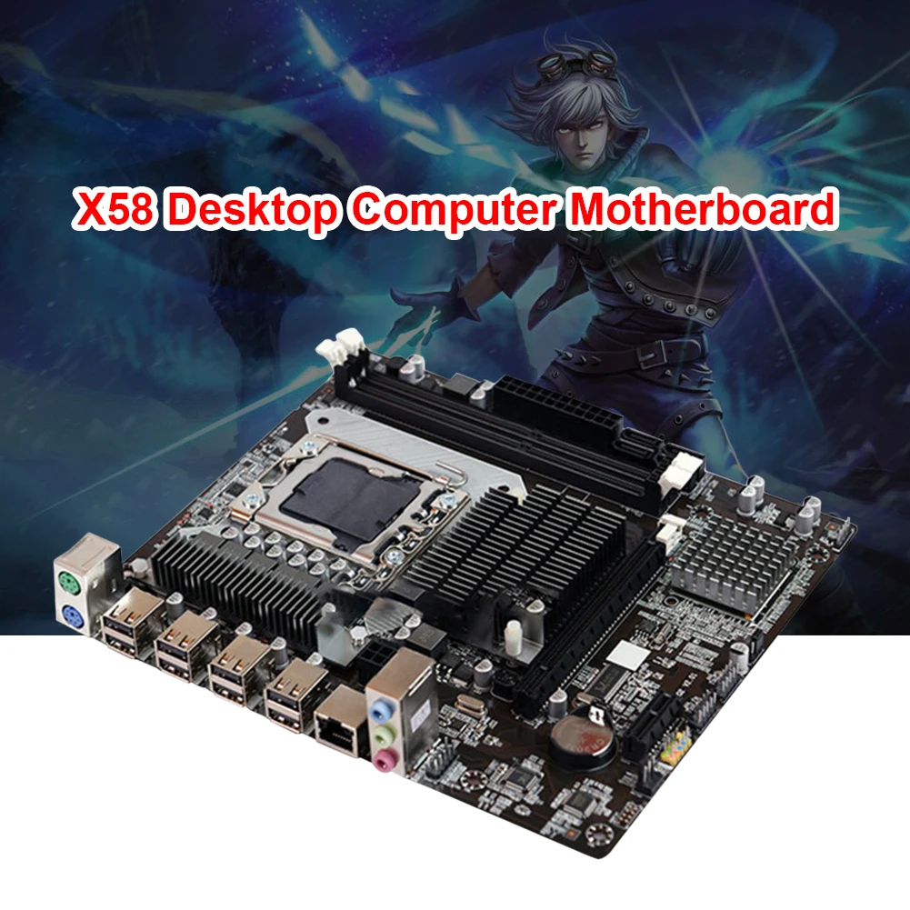 Материнская плата Pro X58 для настольного компьютера LGA 1366 Поддержка DDR3 ECC REG E5520 X5650