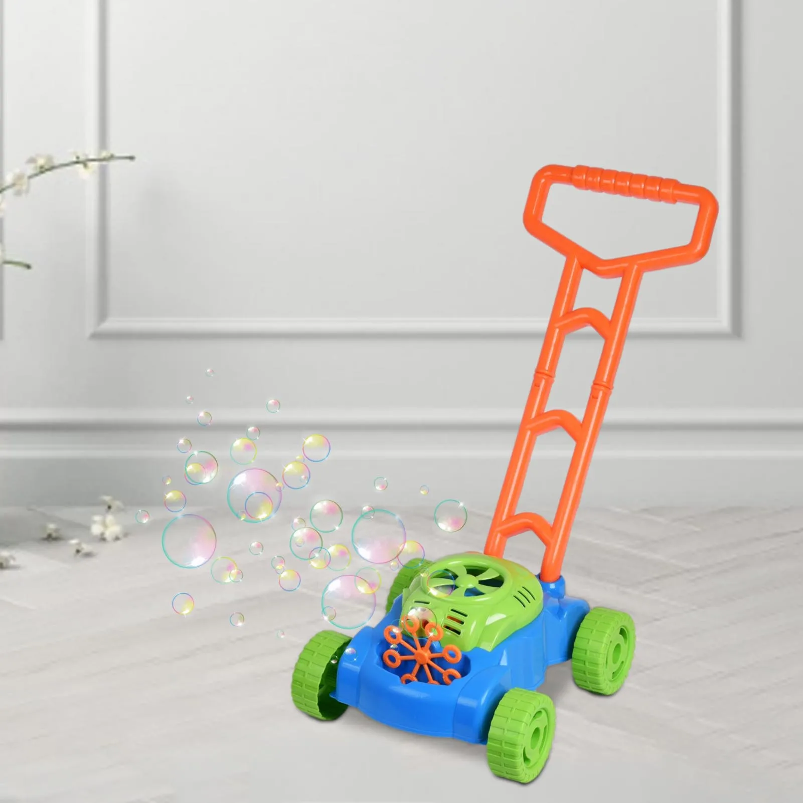 

Kids Bubble Maker Bubble Lawn Mower Fun Electronic Bubble Blower Machine Toy Outdoor Toy Walker Push Toys For Kids Summer Gift