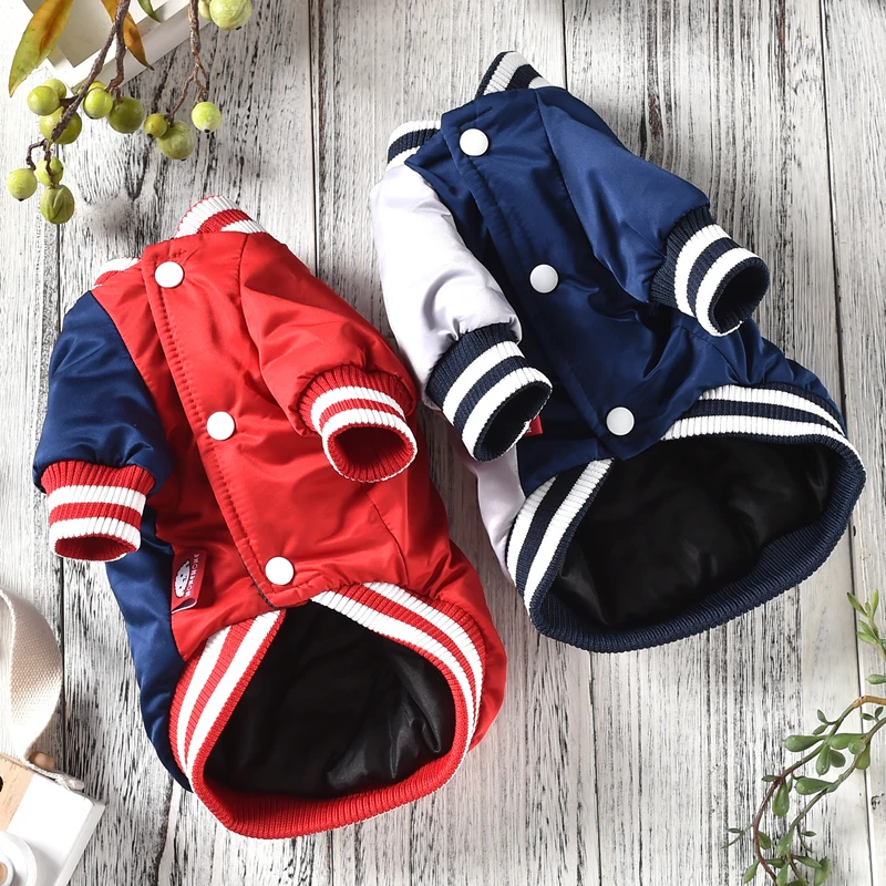 Ошейник в полоску наряд для собаки французского бульдога зимнее теплое домашнее