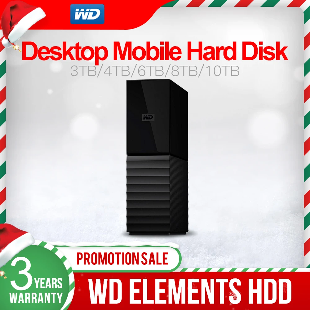 Внешний жесткий диск Western Digital WD 4 ТБ 6 8 10 14T для настольного компьютера USB 3 0/256 бит