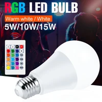 rgb changeable bulb led spot light e27 dimming smart lamp ampoule rgbw ir remote controlmemory mode 5w 10w 15w decor home party