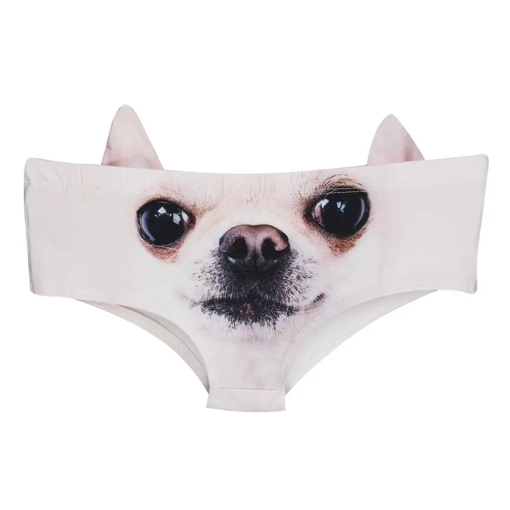 Женские трусики с ушками нижнее белье для чихуахуа 3D принтом женское сексуальное