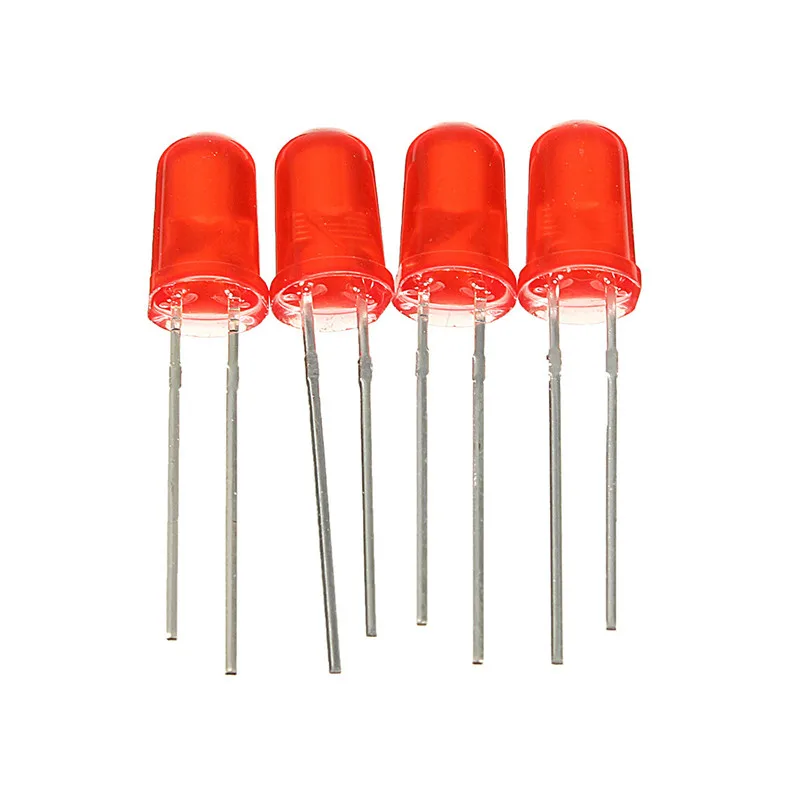 1000 шт./лот 5 мм круглый светодиодный Диод синий зеленый желтый красный белый лампа