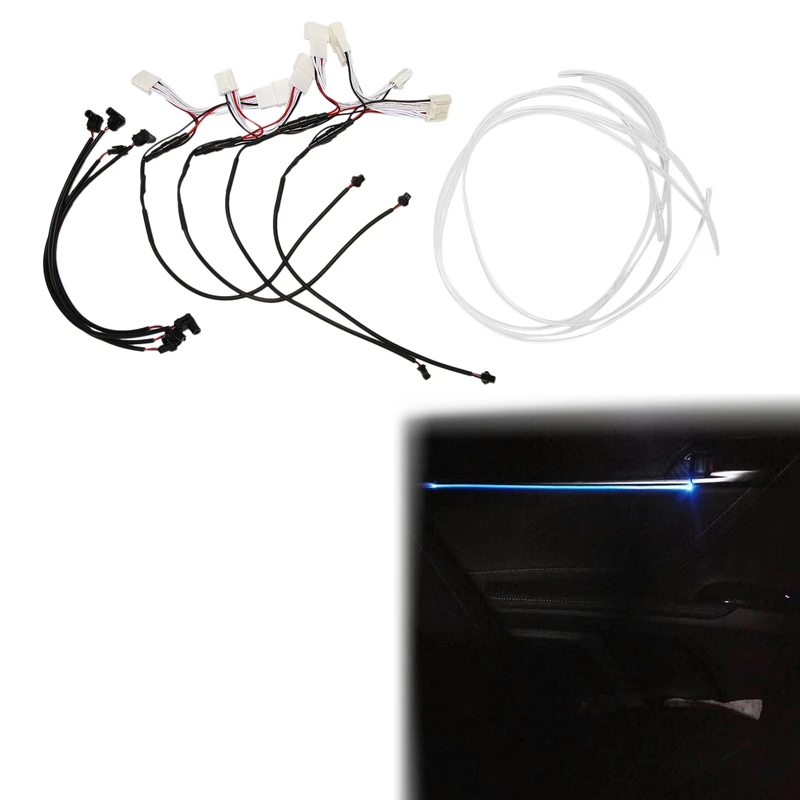 

Светодиодная Автомобильная атмосферная лампа s инструменты для дверцы, декоративная неоновая полоса окружающего света для Toyota Camry 2018-2021