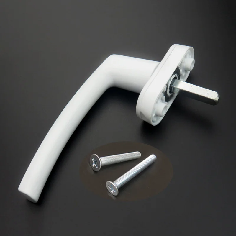 

White Inside Window Handle Screws Crank Linkage Safety Locking Home Tools Pack for plastic windows White Non-slip Grip