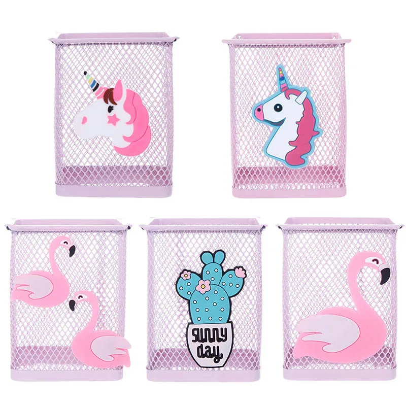 1 шт. Kawaii розовый единорог кактус Фламинго квадратная коробка для хранения