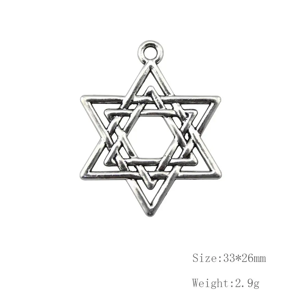 

Malzahar 10 Pieces Star Of David Jewelry Findings Components Handmade Gifts Crafts